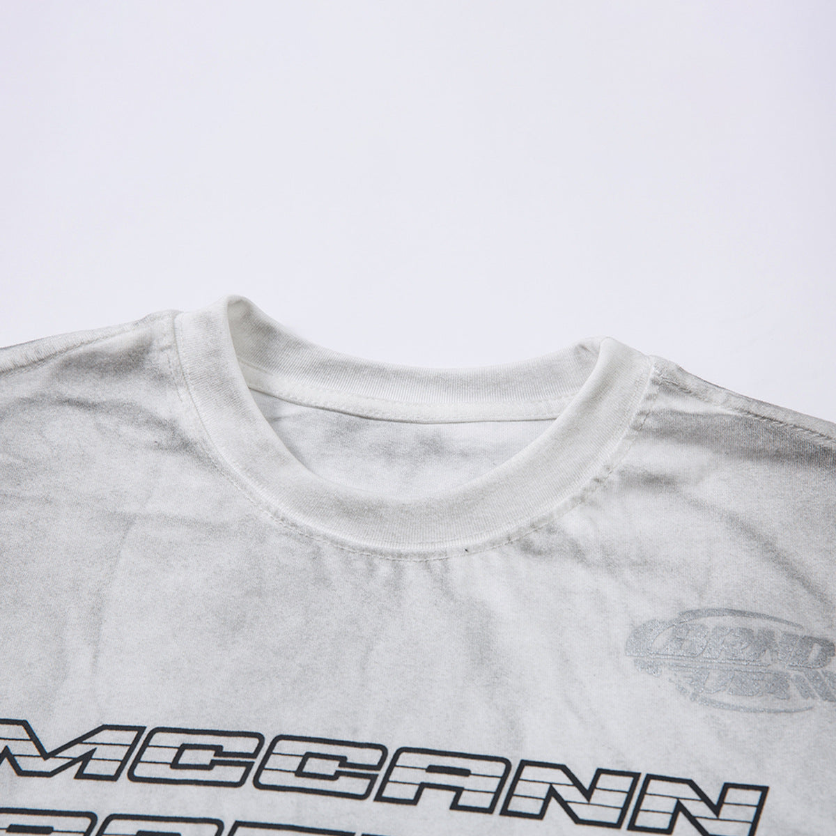 Hustle vintage summer vintage wash print short sleeve t-shirt