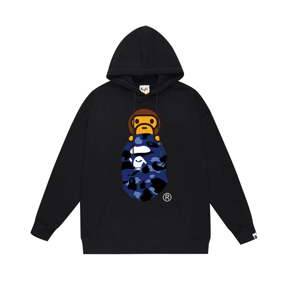 Ape Hoodie Autumn/Winter Letter Print Loose Hoodie Pullover Ape Sweater