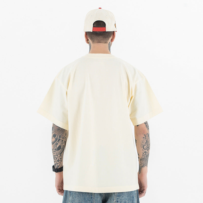 Vic Streetwear Summer Vintage Crew Neck Short Sleeve T-Shirt