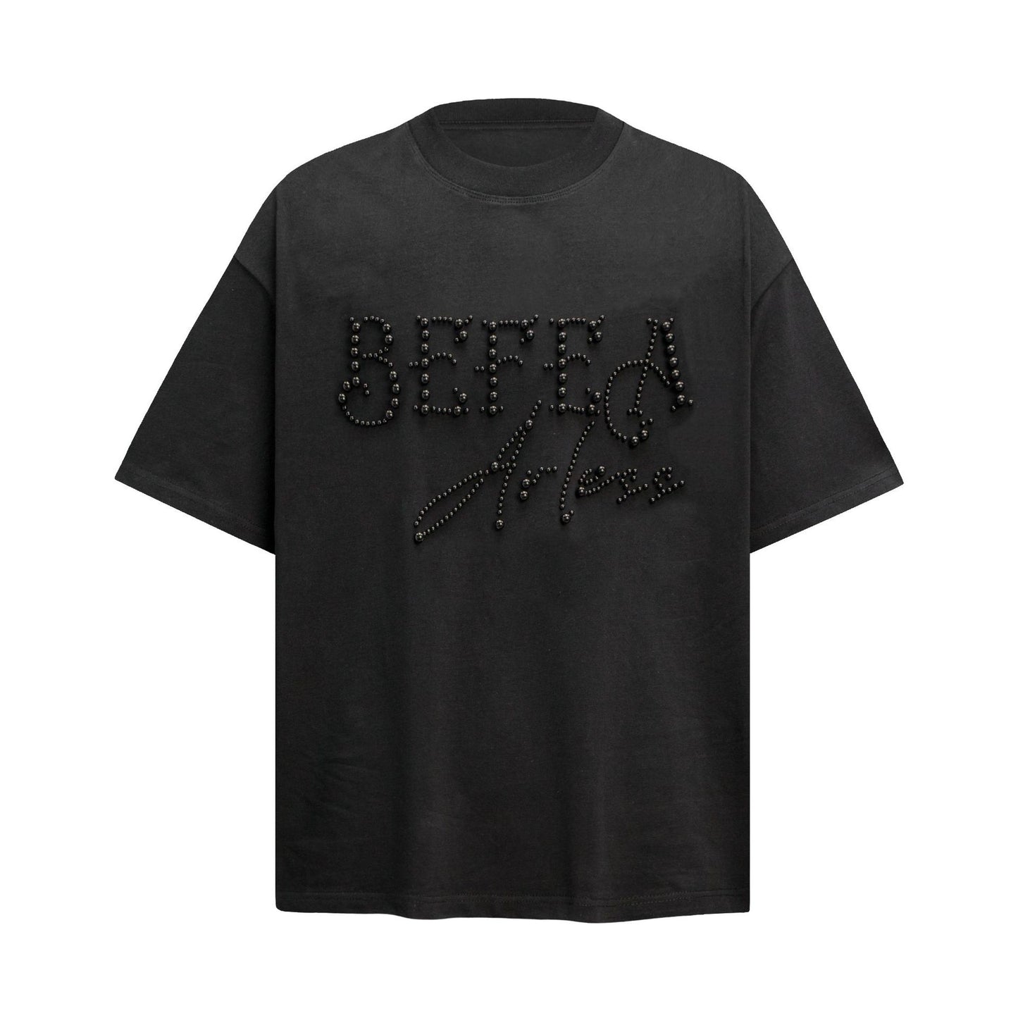 Unisex T-shirts Summer Bead Pattern Men's Loose Short Sleeve T-Shirt