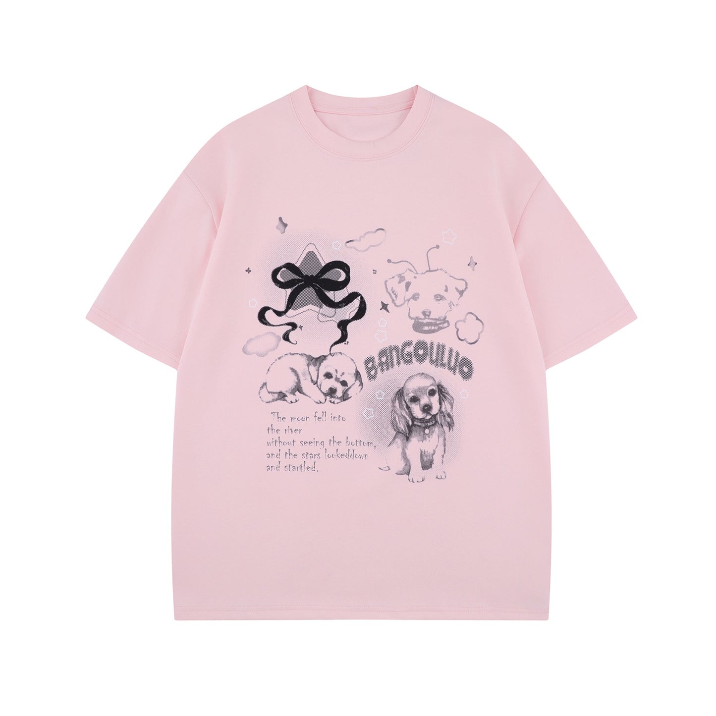 Nyc T Shirt Puppy Printed Short Sleeve T-Shirt Summer Loose Casual Top