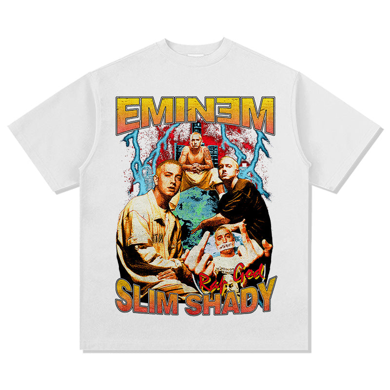 Cool t rapper hip hop EMINEM print short sleeve T