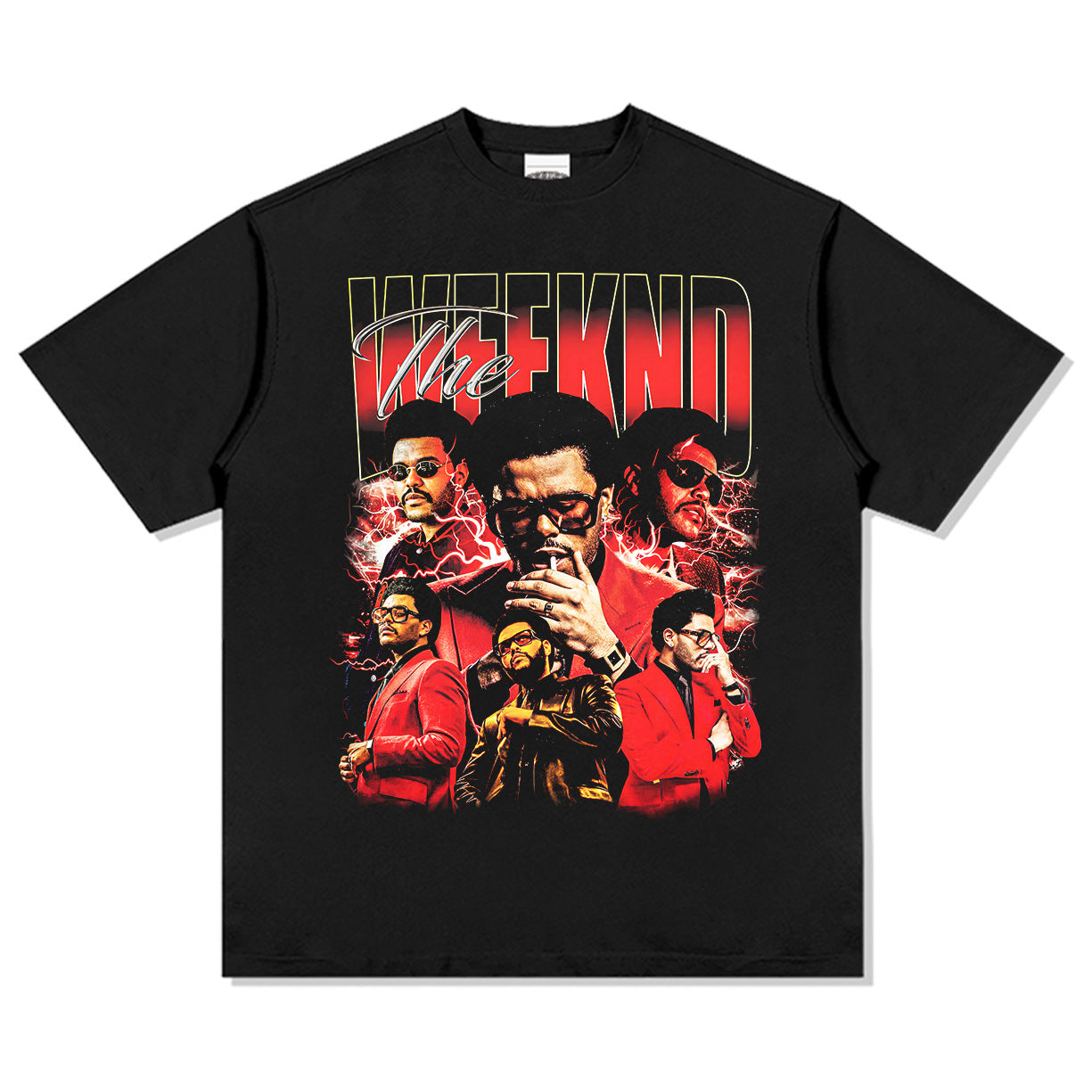 Marcas streetwear usa vintage hip hop Weeknd print short sleeve t-shirt