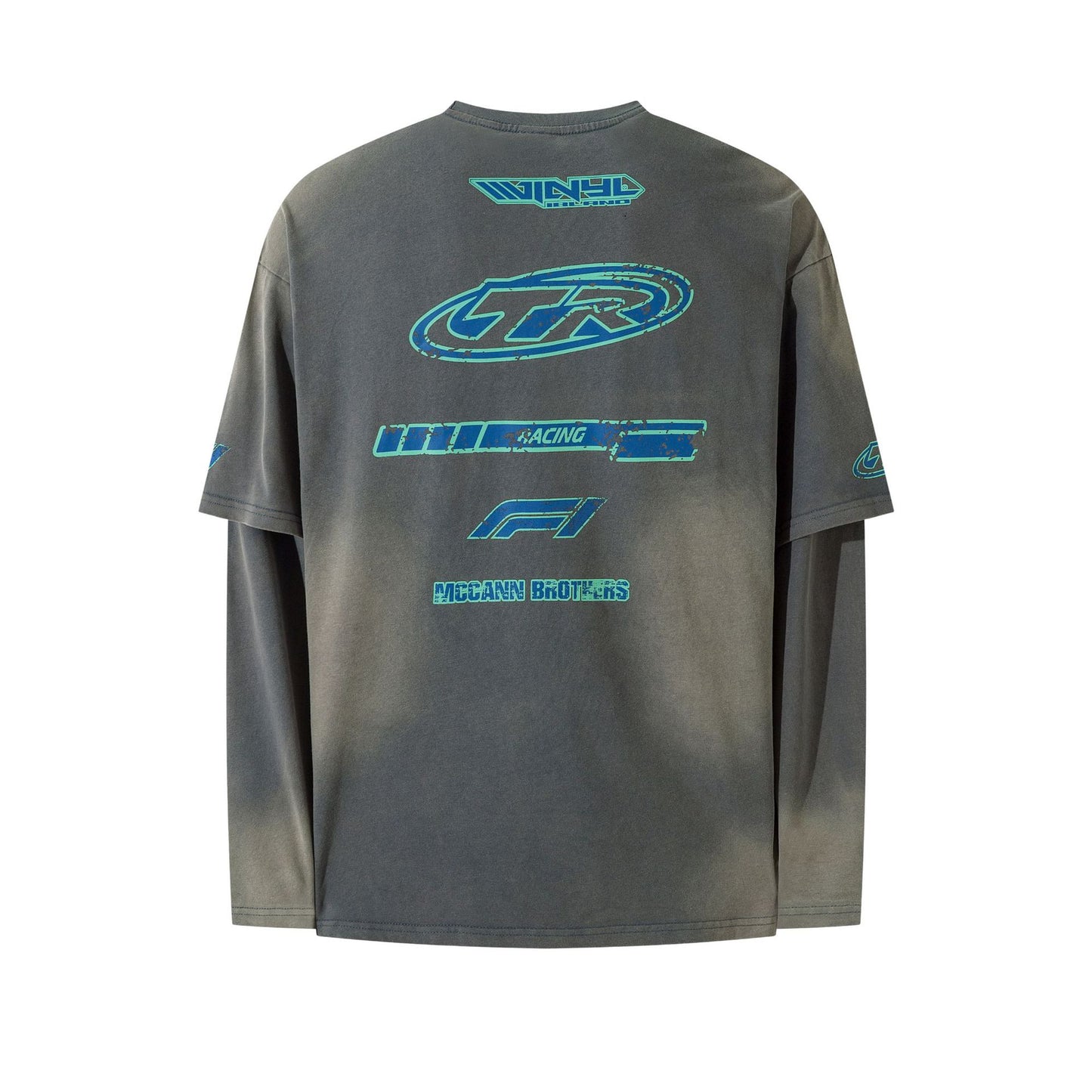 Unisex long-sleeved shirt with monkey print