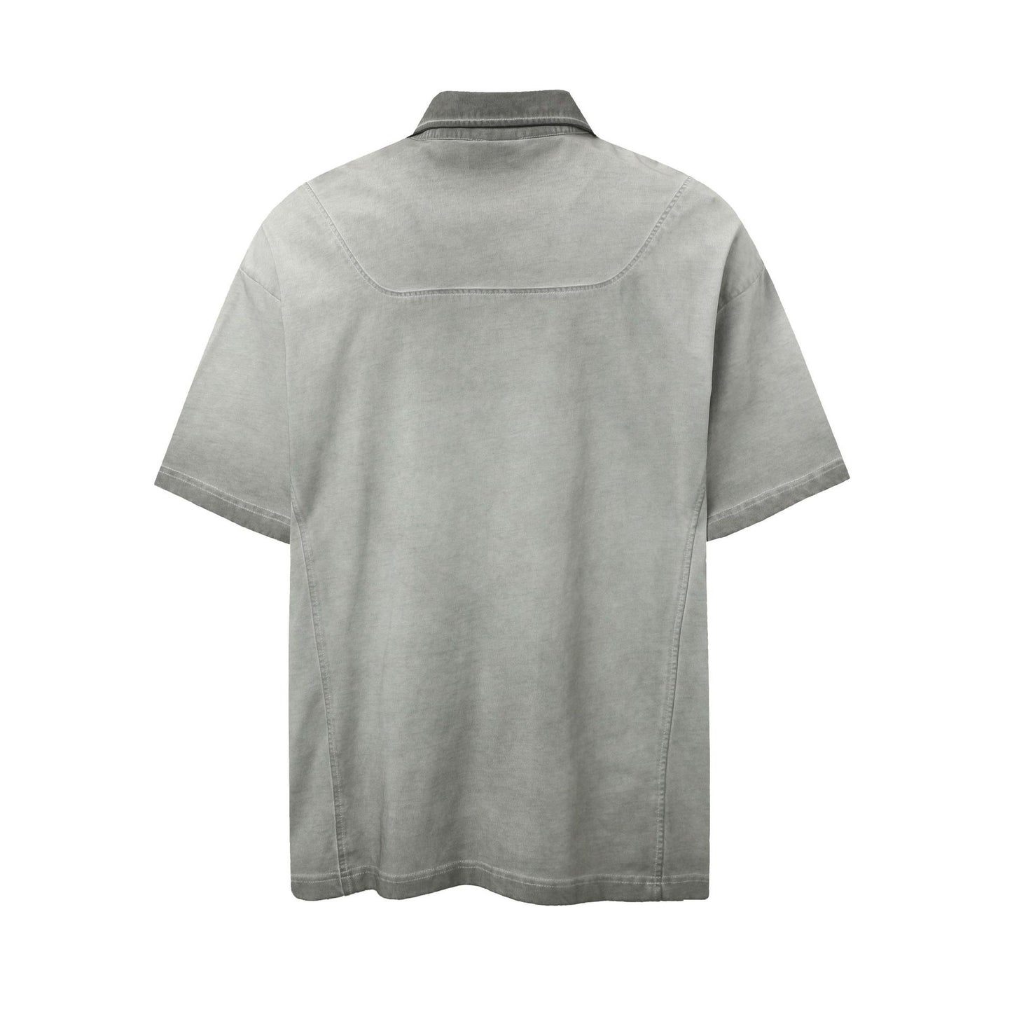 Hip Hop Clothing Vintage Washed POLO Shirt Lapel T-Shirt