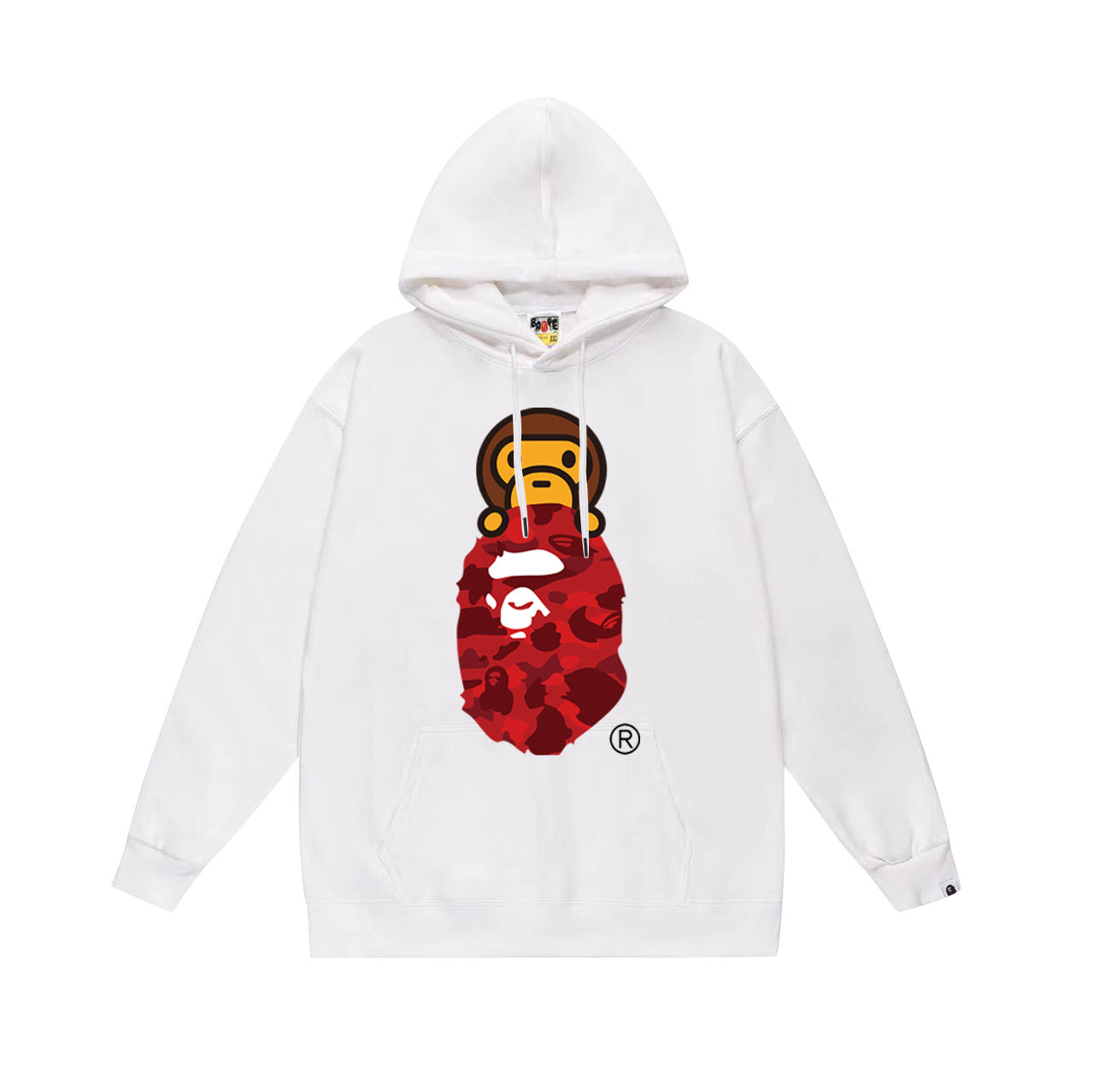 Ape Hoodie Autumn/Winter Letter Print Loose Hoodie Pullover Ape Sweater