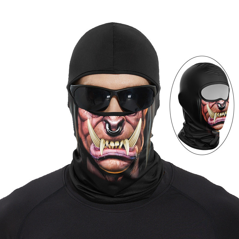 Cycling Windproof Hood Summer Sunscreen Ice Silk Fabric
