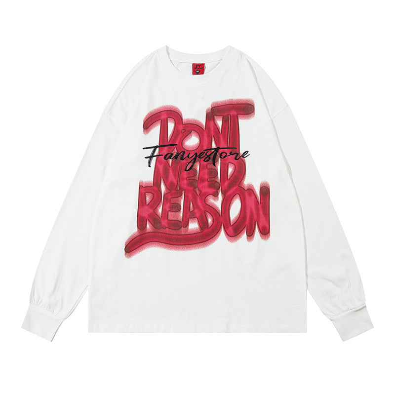 Marcas De Streetwear Graffiti Long Sleeve T-Shirt Oversize Autumn Top