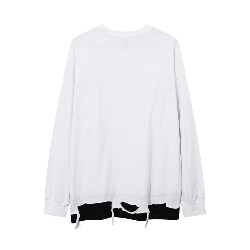 Vintage T Shirts Hip Hop Vintage Long Sleeve T-Shirt Loose Top