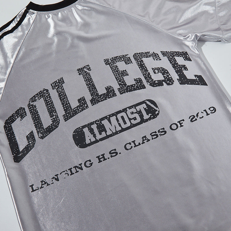 Nyc T Shirt Summer Vintage Casual Loose V-Neck Short Sleeve T-Shirt