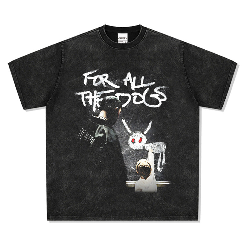 New york hip hop shop hip hop DRAKE print short sleeve t-shirt Vintage