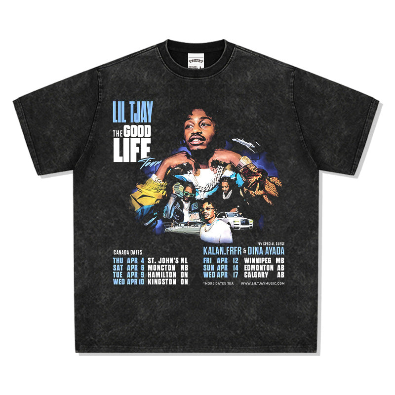 New york hip hop shop hip hop iltjay print short sleeve t-shirt