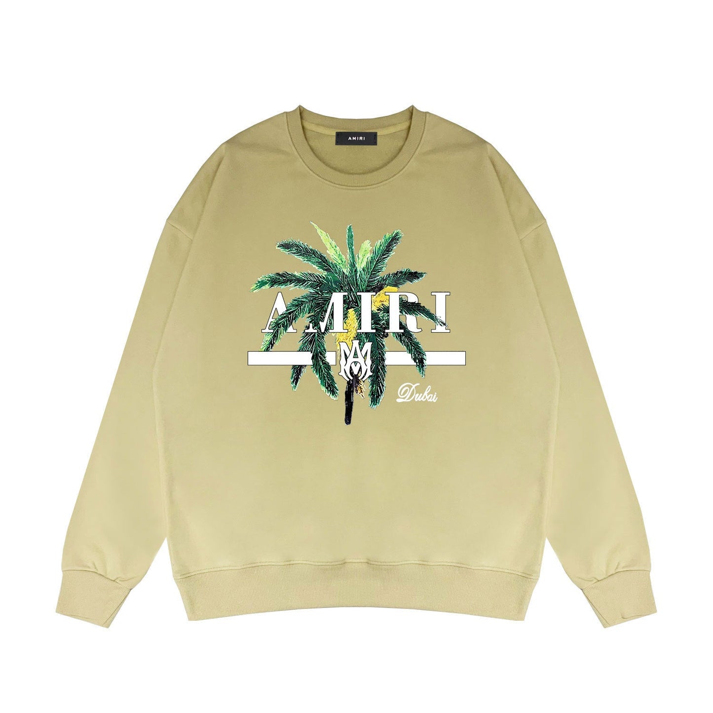 Amiri Long Sleeved Shirt Fashion Brand Crew Sweatshirts round Neck Sweater