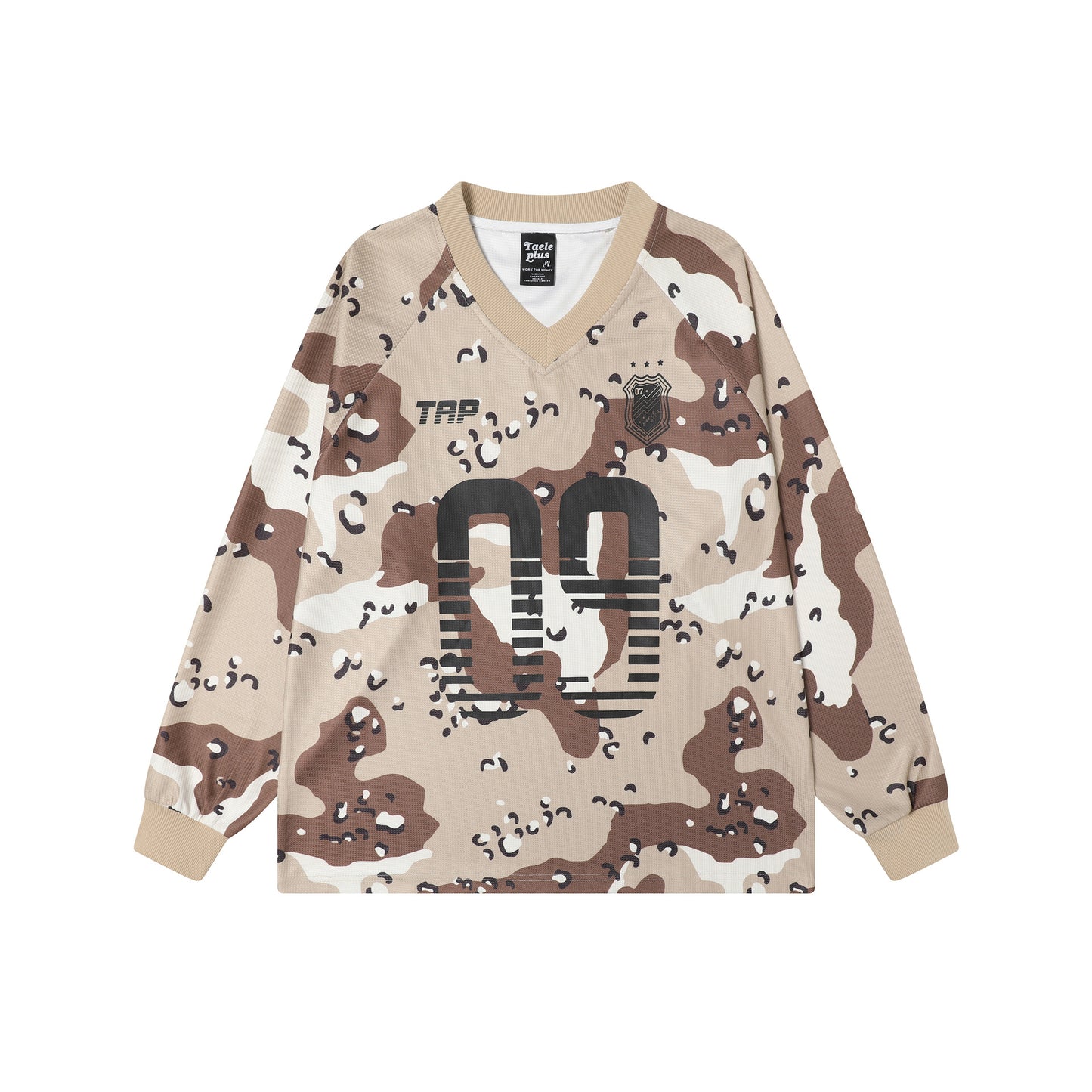 Hip Hop Clothing Spring Top V-Neck Long Sleeve T-Shirt
