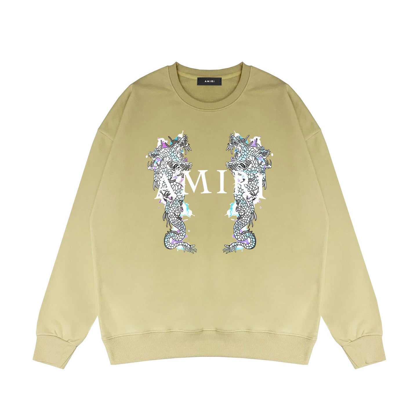 Amiri Long Sleeve Shirt Crew Sweatshirts Crew Neck Sweater