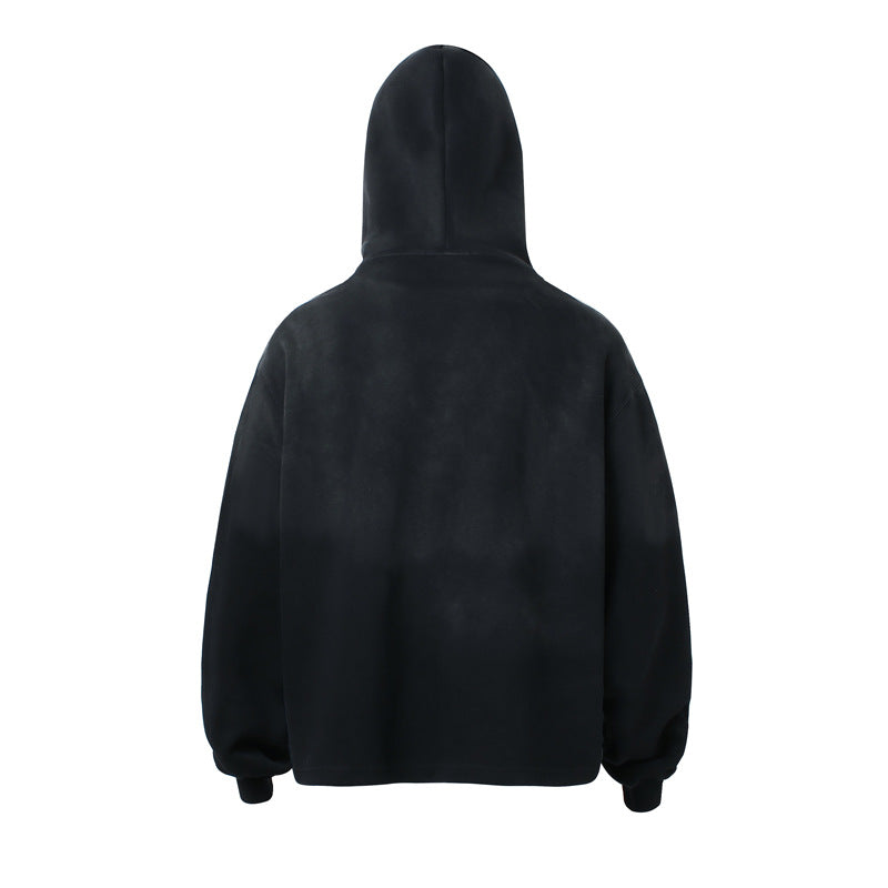 Streetwear Hoodie gradual change do old hooded sweater retro graffiti letter hoodie