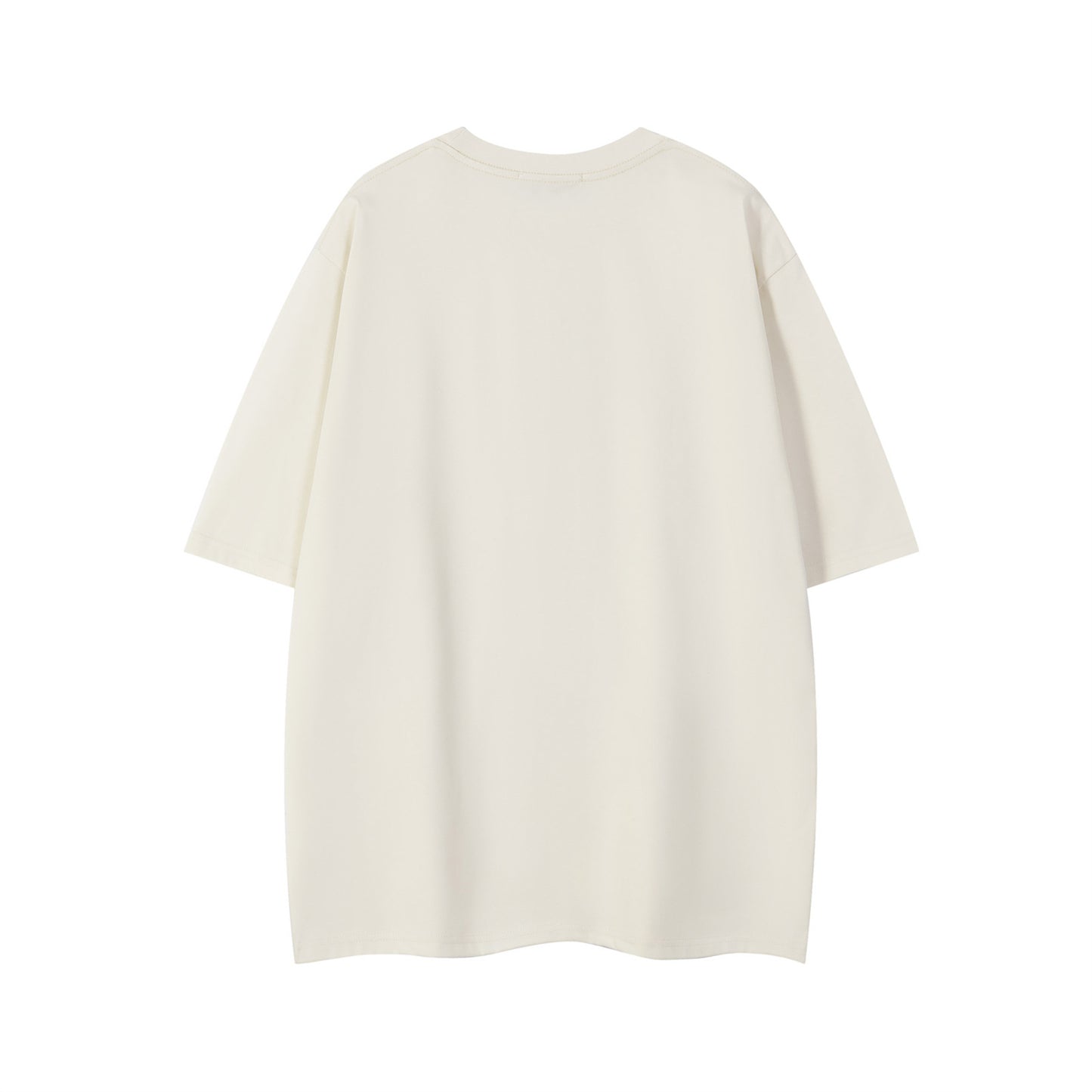 Distorted vintage short-sleeved t-shirt men's summer oversize casual top
