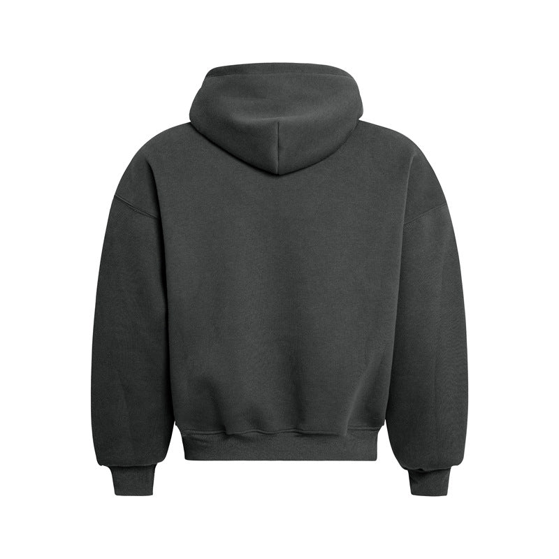 Streetwear Hoodie Vintage Alphabet Embroidered Hooded Sweater Oversize Loose Hoodie
