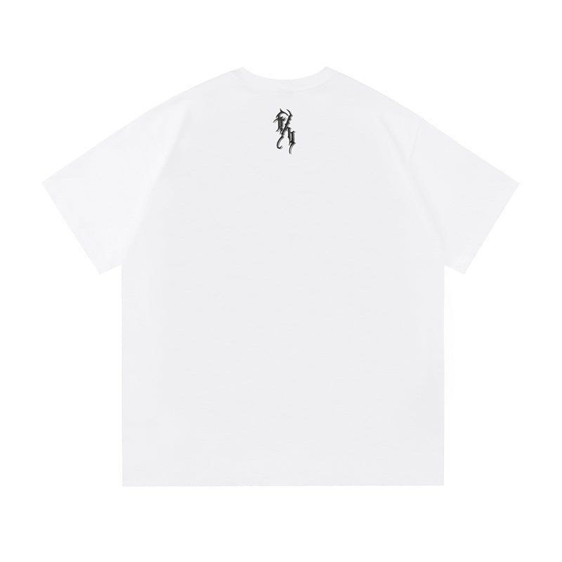 Casual Street Wear Vintage Crew Neck T-Shirt Short Sleeve