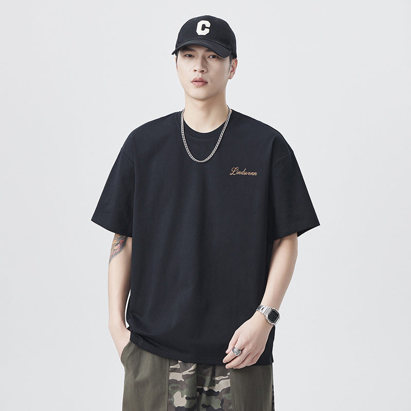 Men T-shirts Short Sleeve Summer Vintage Loose Top