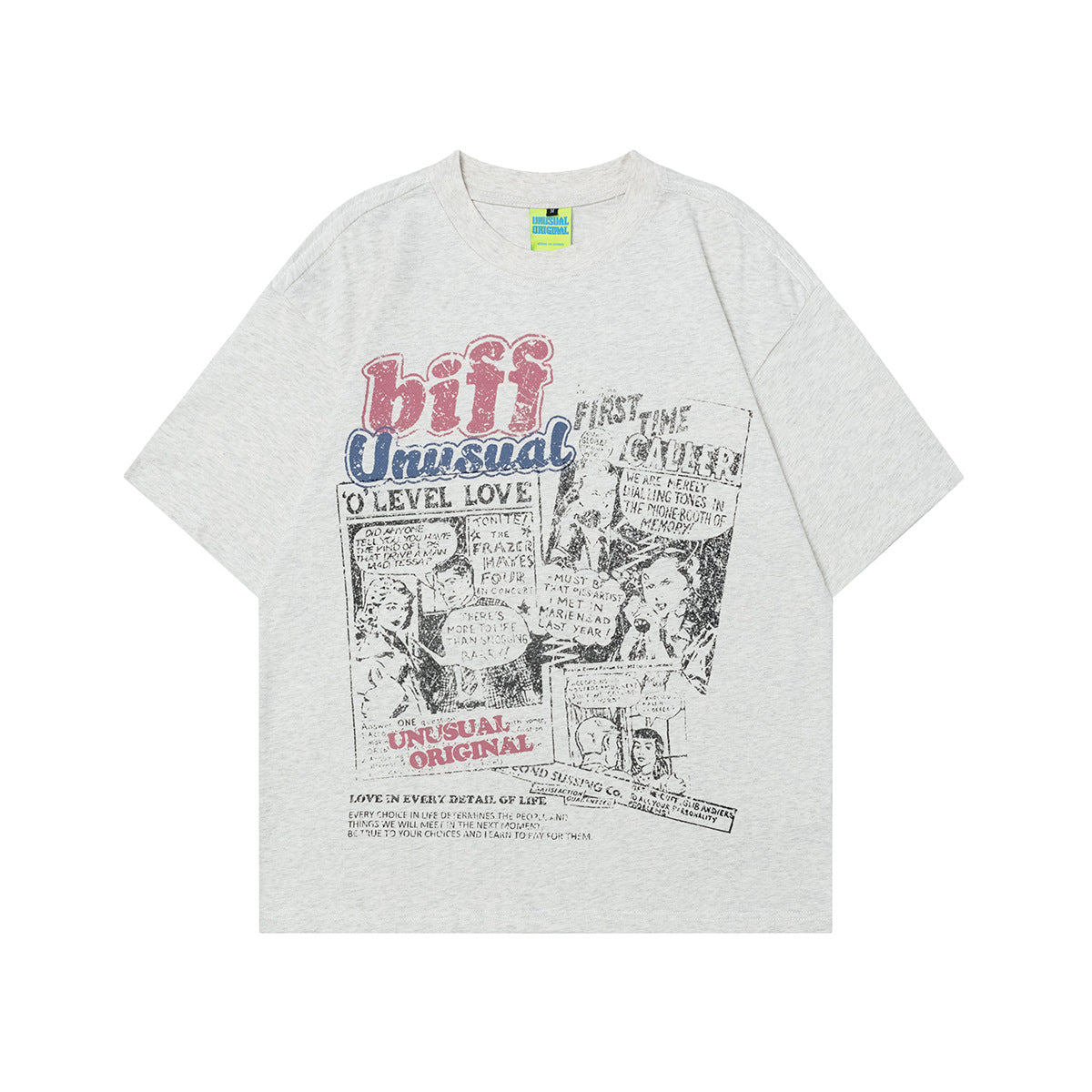90s West Coast Hip Hop Fashion T Shirts Vintage Loose Crew Neck Short Sleeve T-Shirt