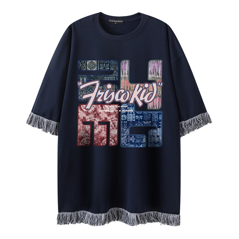 Camisetas streetwear Summer Vintage Crew Neck Casual Loose Short Sleeve T-Shirt