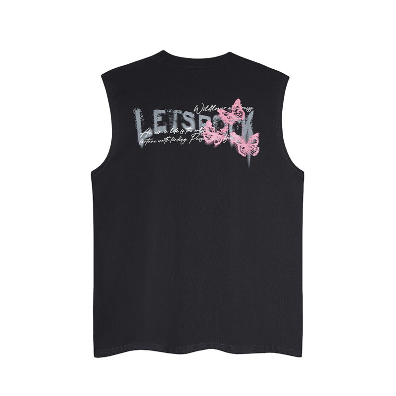Casual Street Wear Vintage Sleeveless T-Shirt