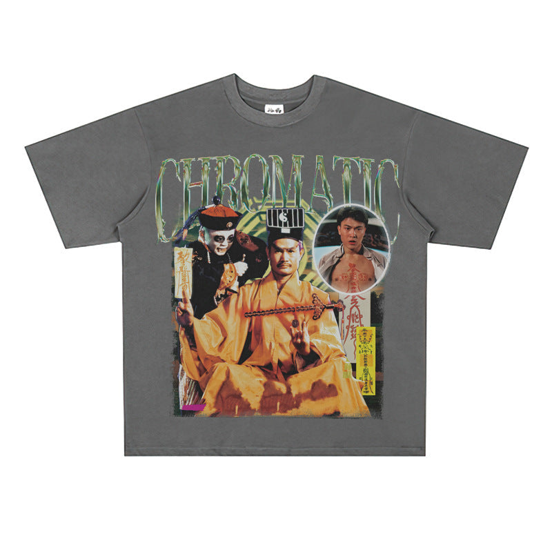 Film Star T Shirt Movie Zombie Pure Cotton Short Sleeve Loose Design T-shirt Men