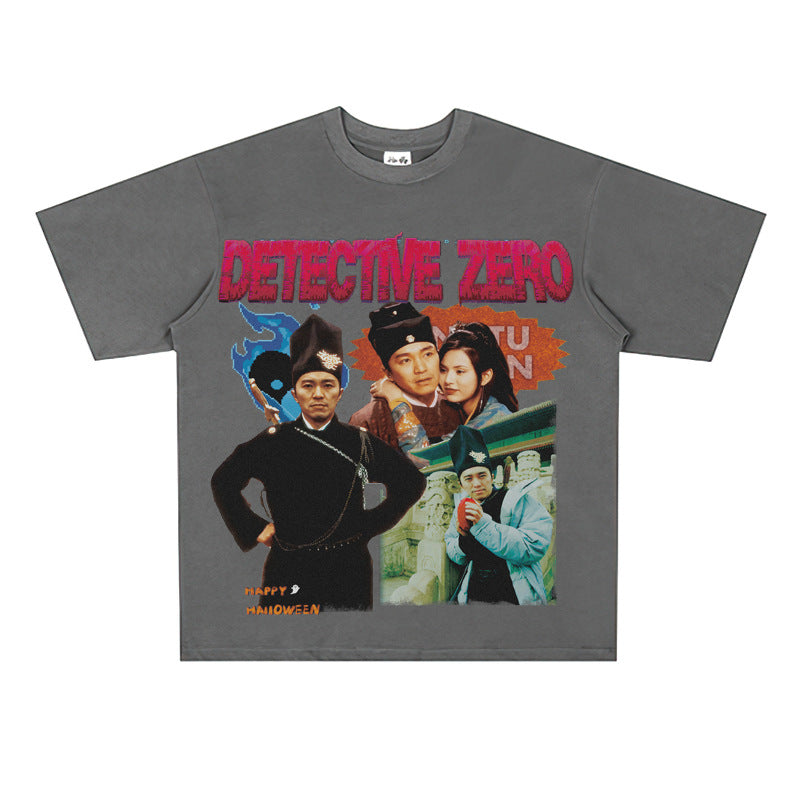 Film Star T Shirt Hong Kong Movie Surrounding Stephen Chow Short Sleeve American Retro T-shirt