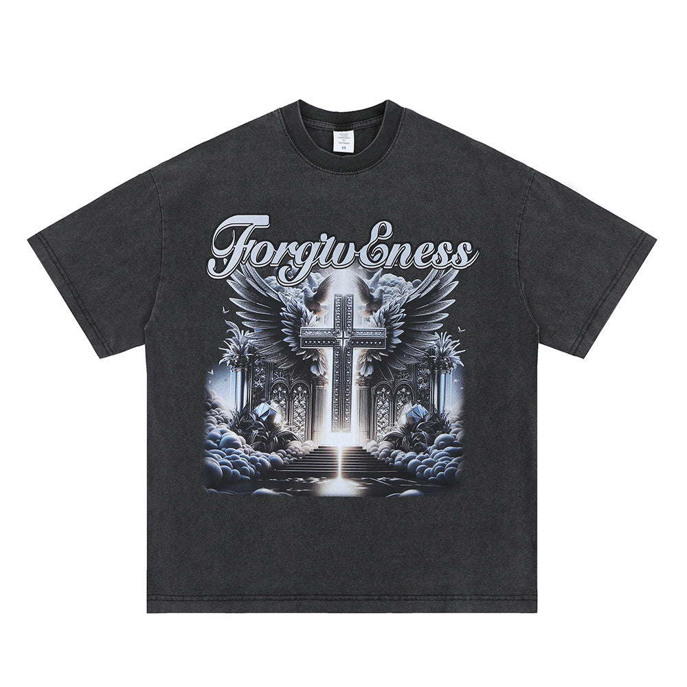 Vintage 90s Hip Hop Clothing Summer Crew Neck Short Sleeve T-Shirt