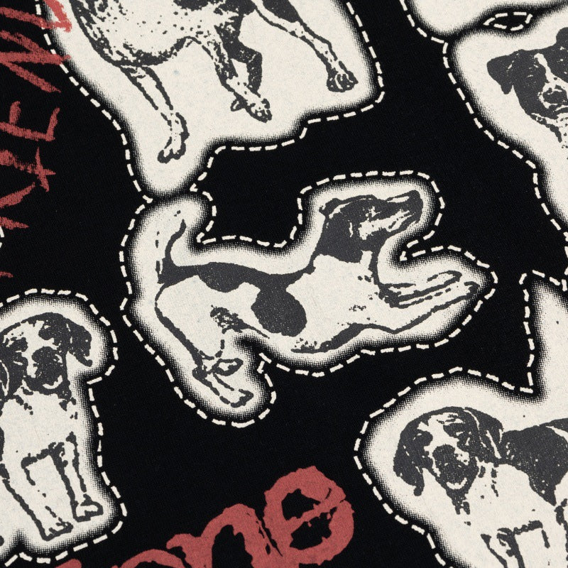 Camisetas streetwear Summer Vintage Puppy Letter Print Casual Short Sleeve T-Shirt