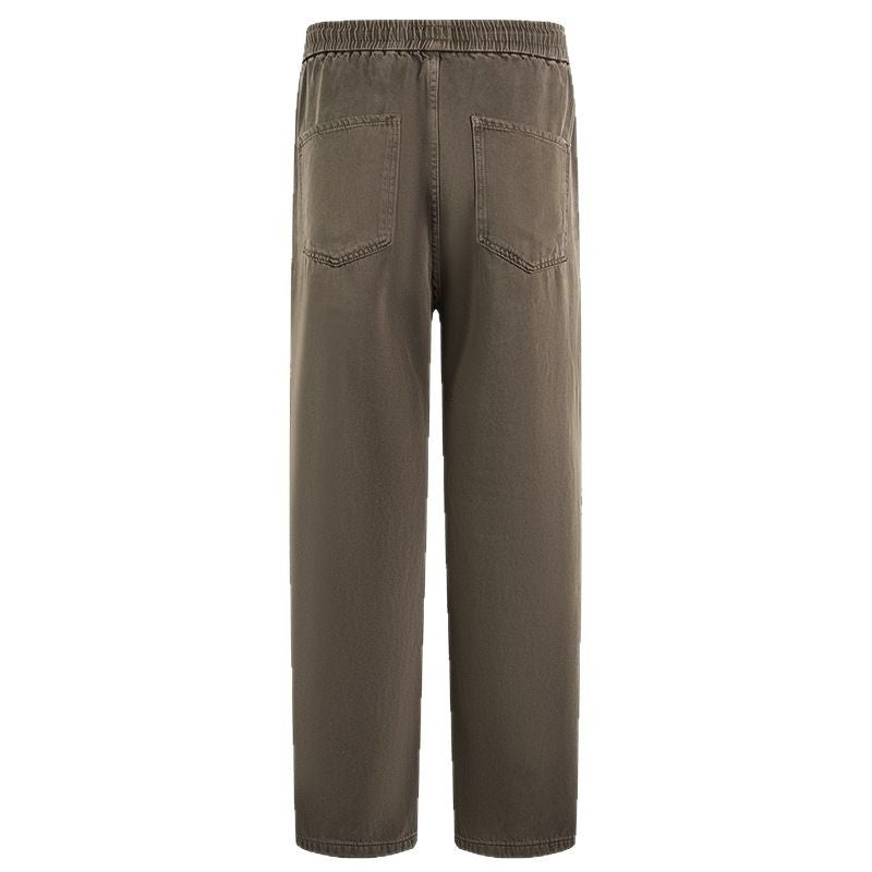Men Casual Pants Retro Jeans Men Spring and Autumn Loose Straight Wide Legs