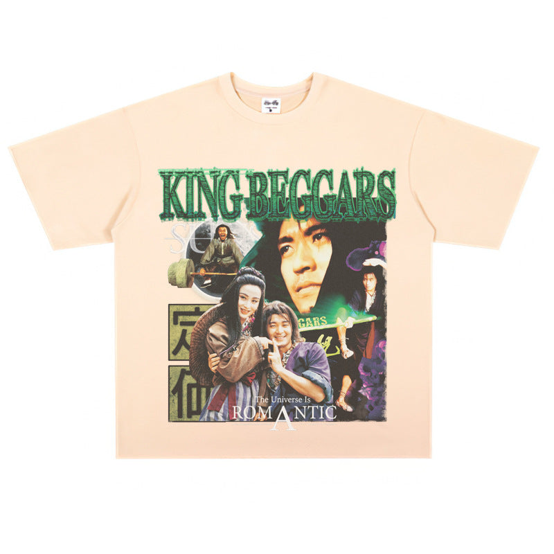 Film Star T Shirt Stephen Chow Short Sleeve American Retro Loose T-shirt