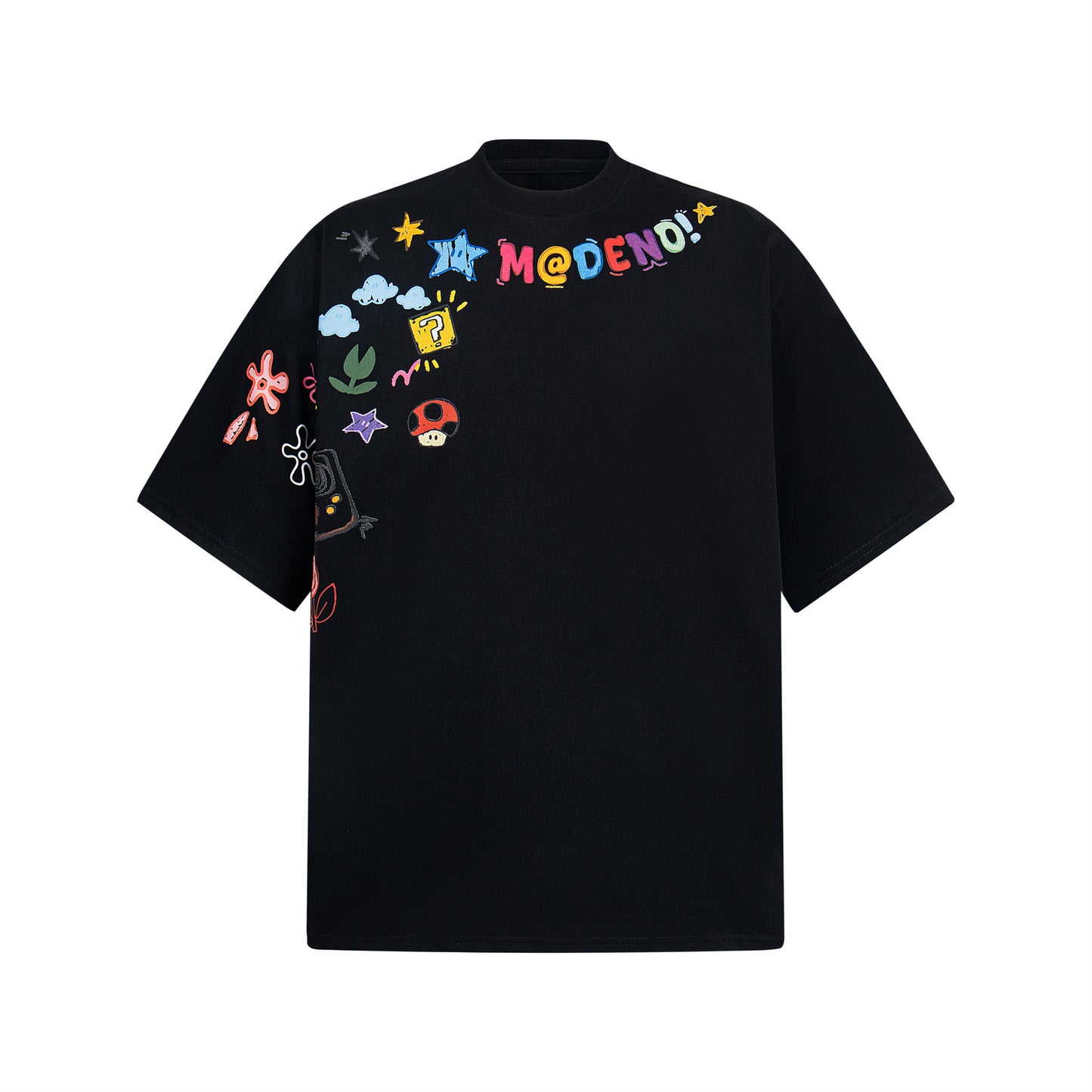 Vestimenta De Los 90 Summer Vintage Graffiti T-Shirt Short Sleeve