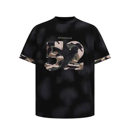 Unisex T-shirts Summer men's and women's simple stickers embroidered loose short-sleeved T-shirts