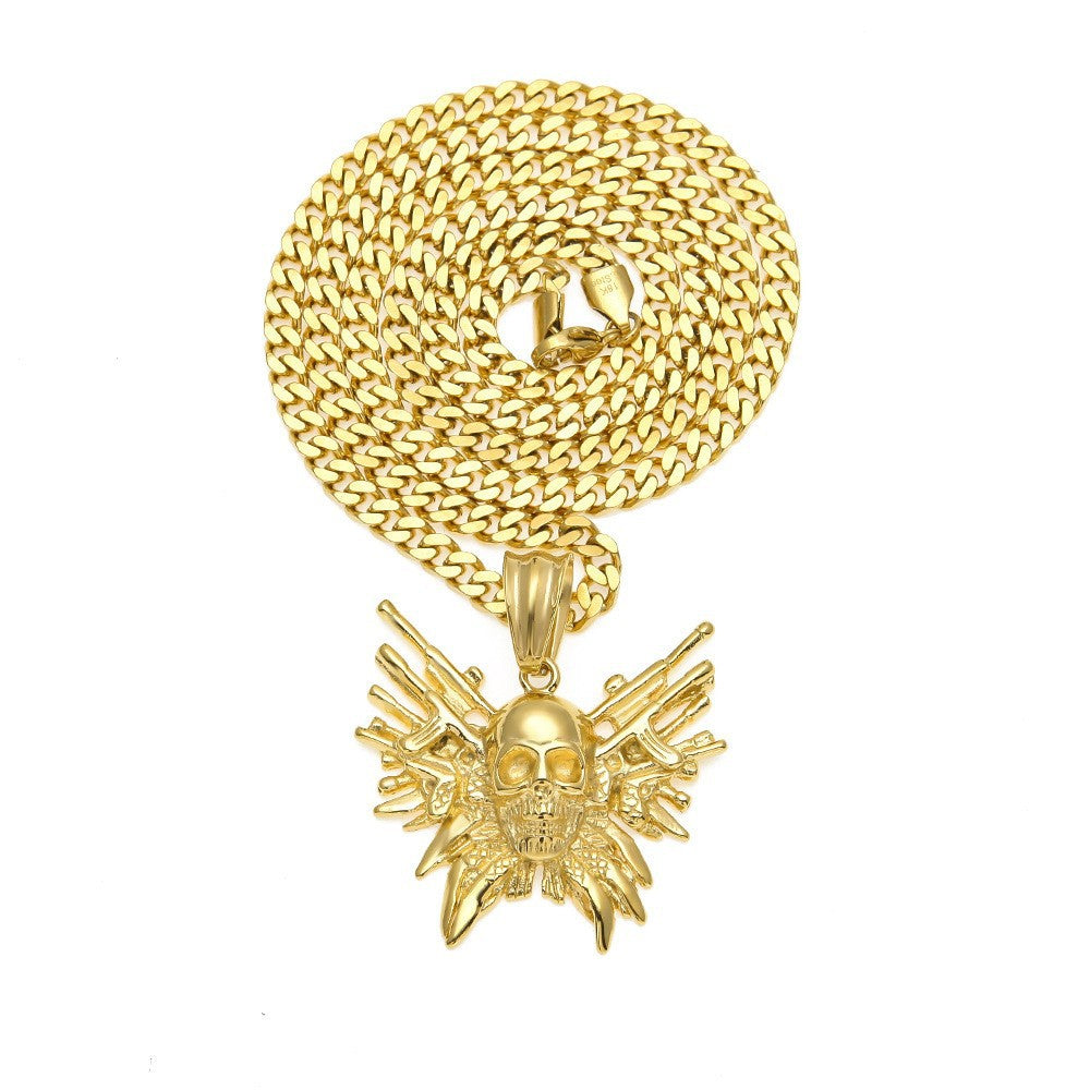 Jewelry Hip Hop Stainless Steel Pendant Necklace Punk Rock Rapper