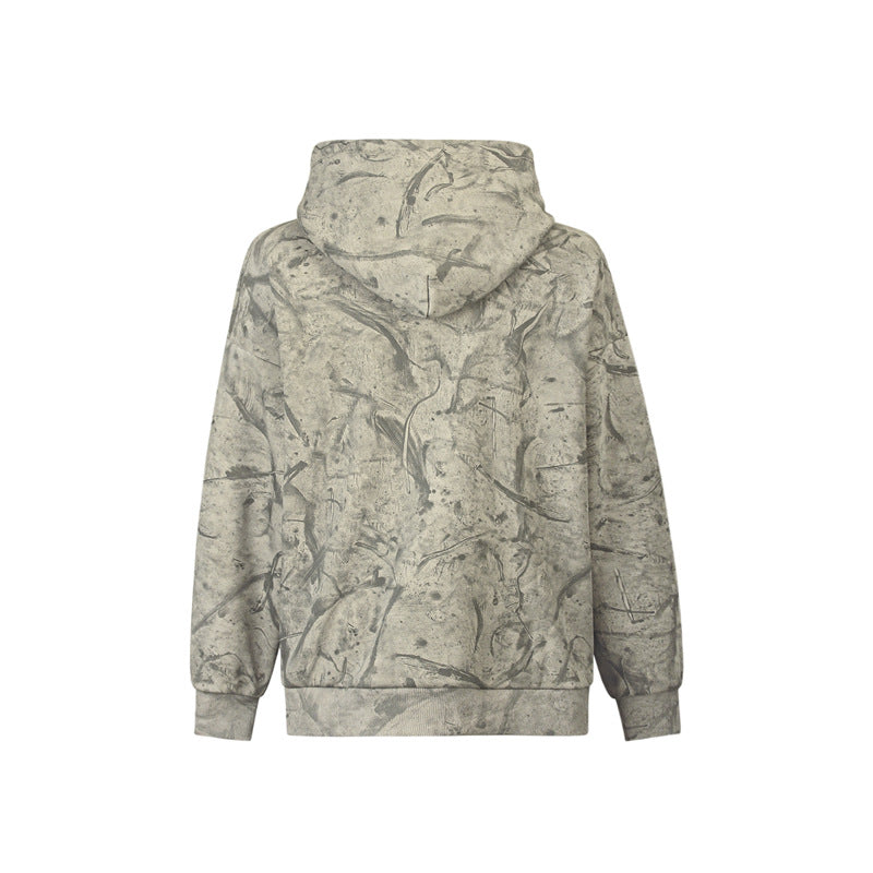 Streetwear Hoodie Vintage Vintage Full Print Hooded Sweater Hip Hop Loose Hoodie