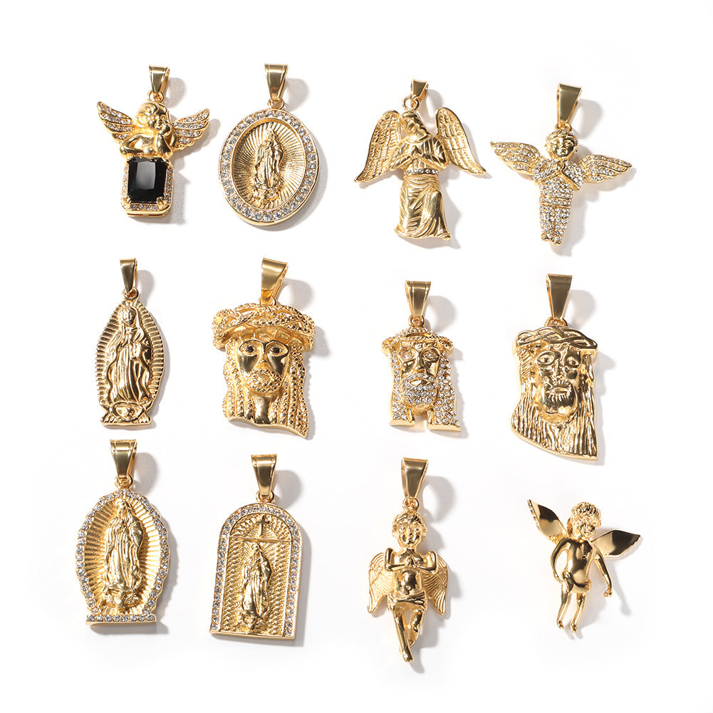 Jewelry Hip Hop Angel Pendant Necklace Angel Pieces
