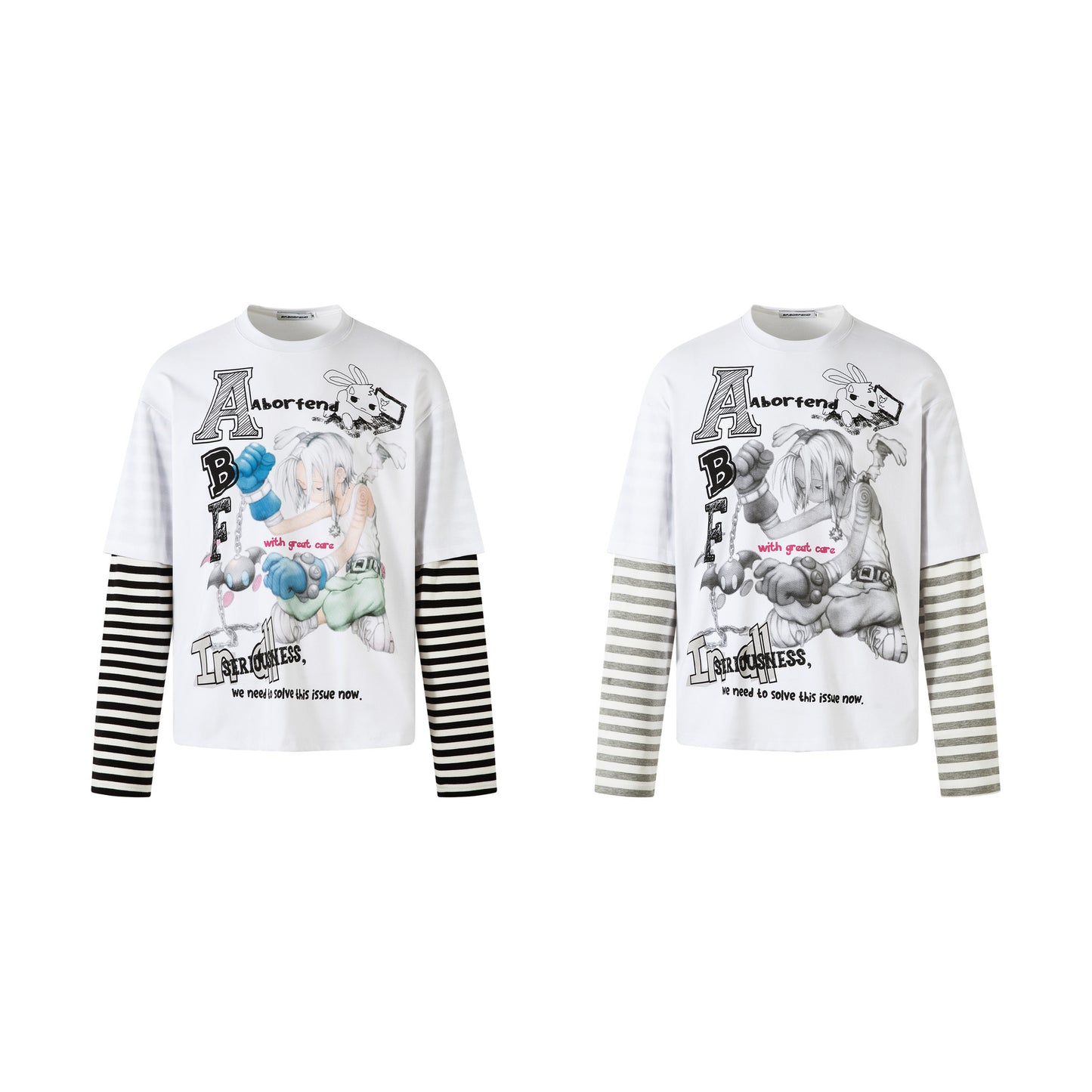 Unisex long-sleeved shirt autumretro round neck