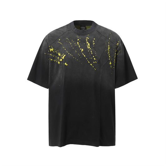 Camisas Retros Washed Hip Hop Tie-Dye Short Sleeve T-Shirt