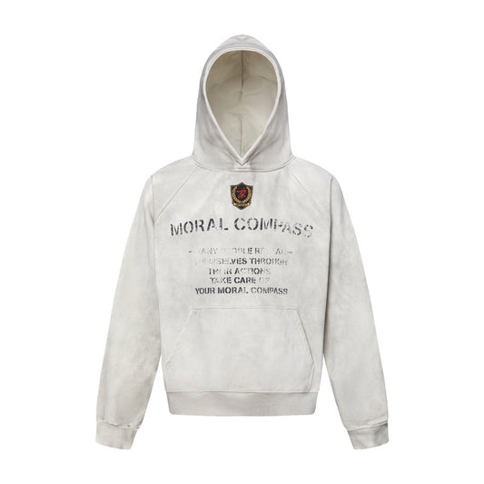 Streetwear Hoodie Vintage Make Old Alphabet Print Hooded Sweater Hip Hop Oversize
