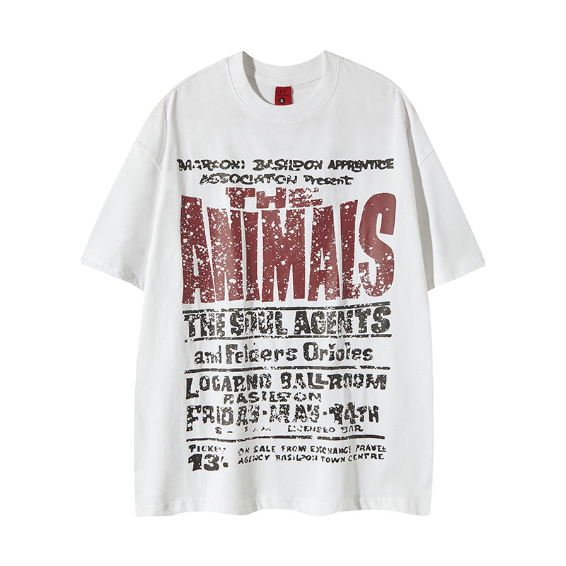 Nyc T Shirt Alphabet Print Short Sleeve T-Shirt Summer Loose Casual