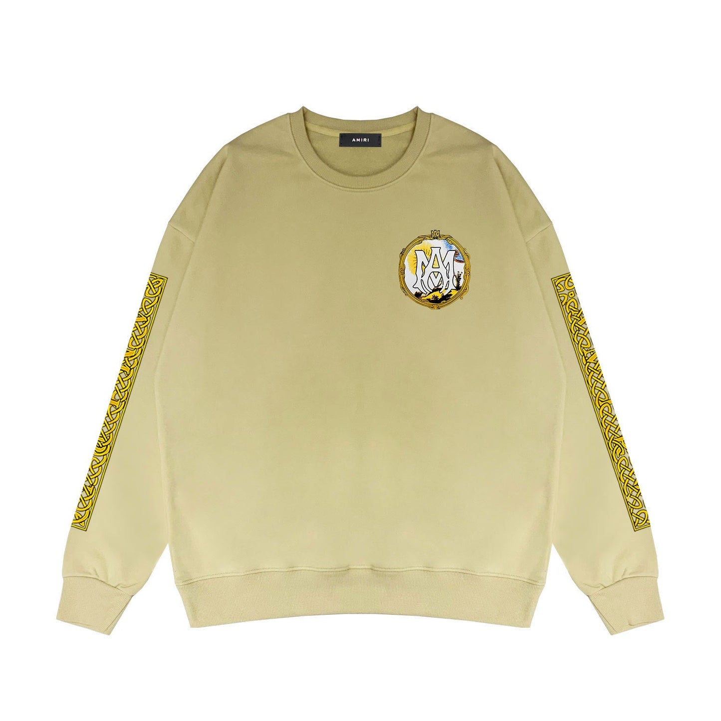 Amiri Long Sleeved Shirt Fashion Brand Crew Sweatshirts round Neck Sweater