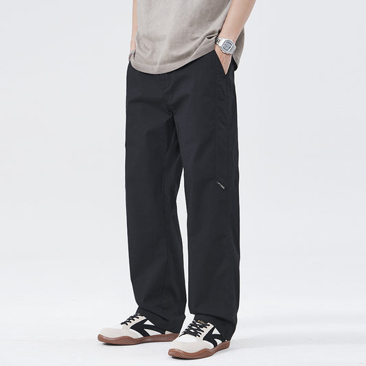 Men Casual Pants Spring Men's Wide Leg Straight Pants