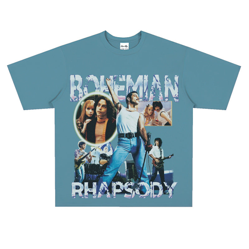 Film Star T Shirt Retro Street Cotton American T-shirt