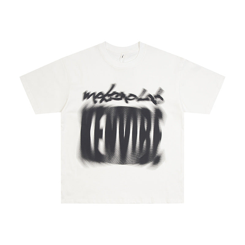 Marcas De Streetwear Vintage Alphabet Print Short Sleeve T-Shirt