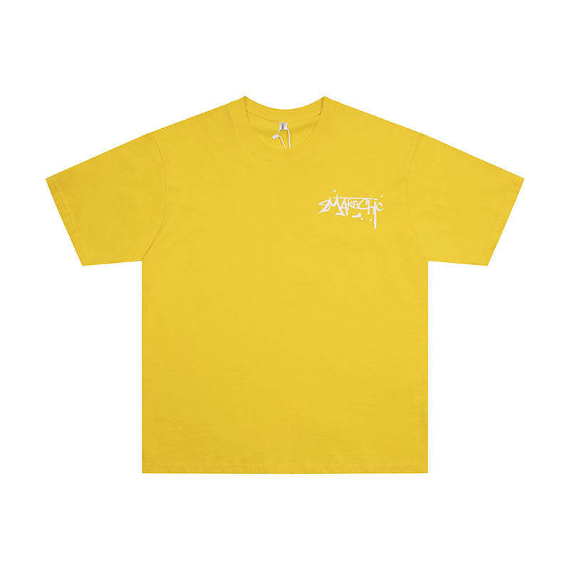Marcas De Streetwear Poker Print Short Sleeve T-Shirt