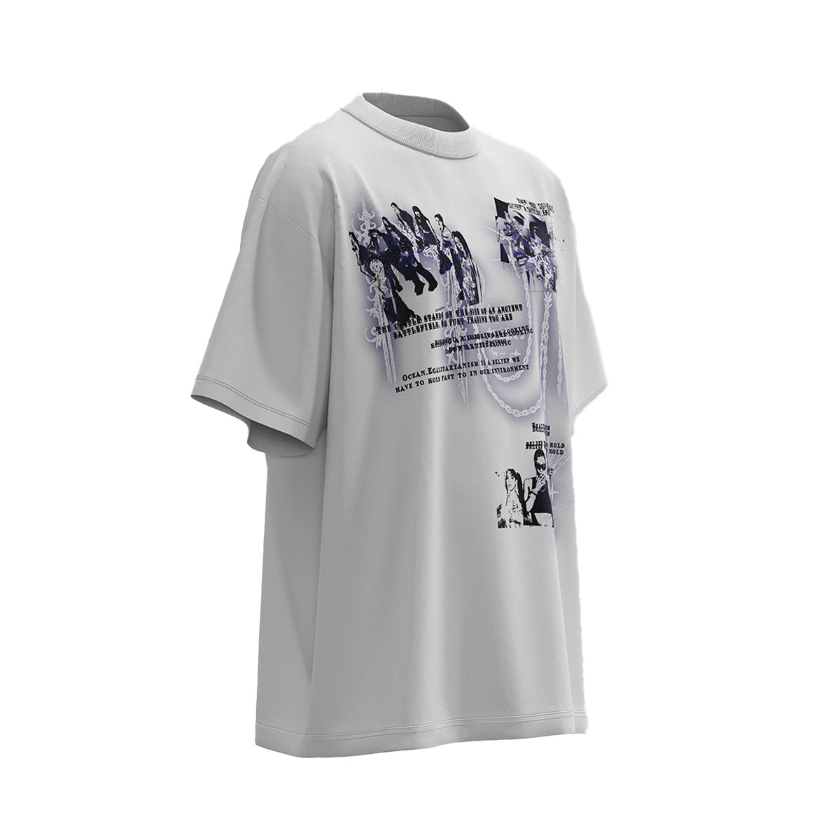 Hustle vintage summer graffiti print short sleeve t-shirt