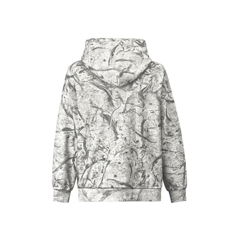 Streetwear Hoodie Vintage Vintage Full Print Hooded Sweater Hip Hop Loose Hoodie