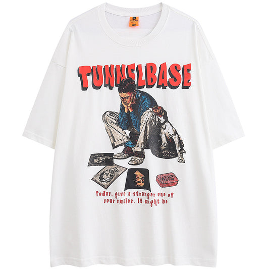 Y2K mens shirt vintage short sleeve t-shirt